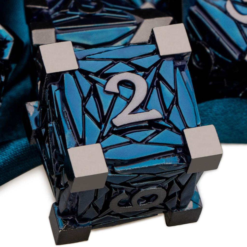 Dnd Metal Dice Set Dungeon And Dragon Rpg Dice Polyhedral D&D Dice For Rpg D+D Rolling Game Dice D And D Dice D20 D12 D10 D8 D6