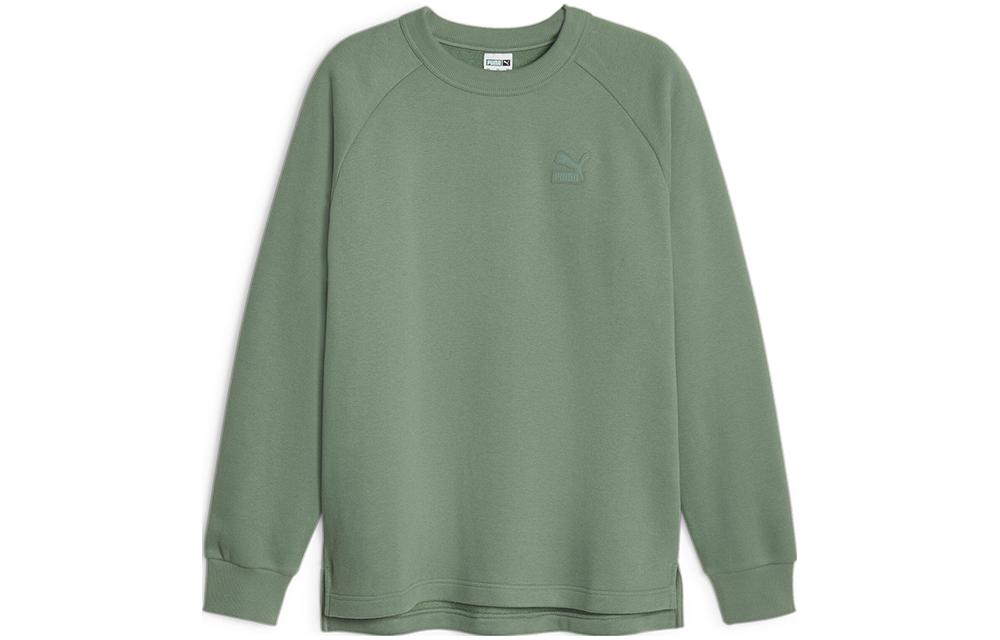 PUMA Sweatshirts Unisex Army Green Crew Neck Moderate Other 625299-44 XL