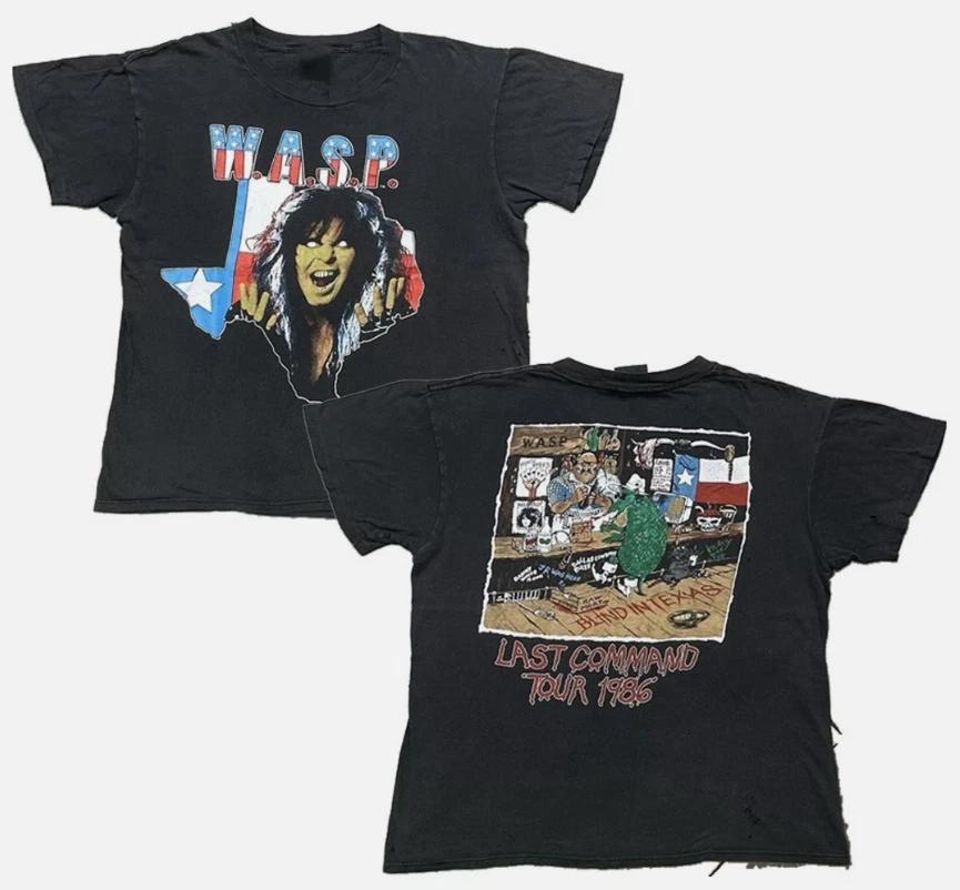 2 Sides W.A.S.P. Band Black Cotton All size S-5XL Unisex Gift Fans T-Shirt XL