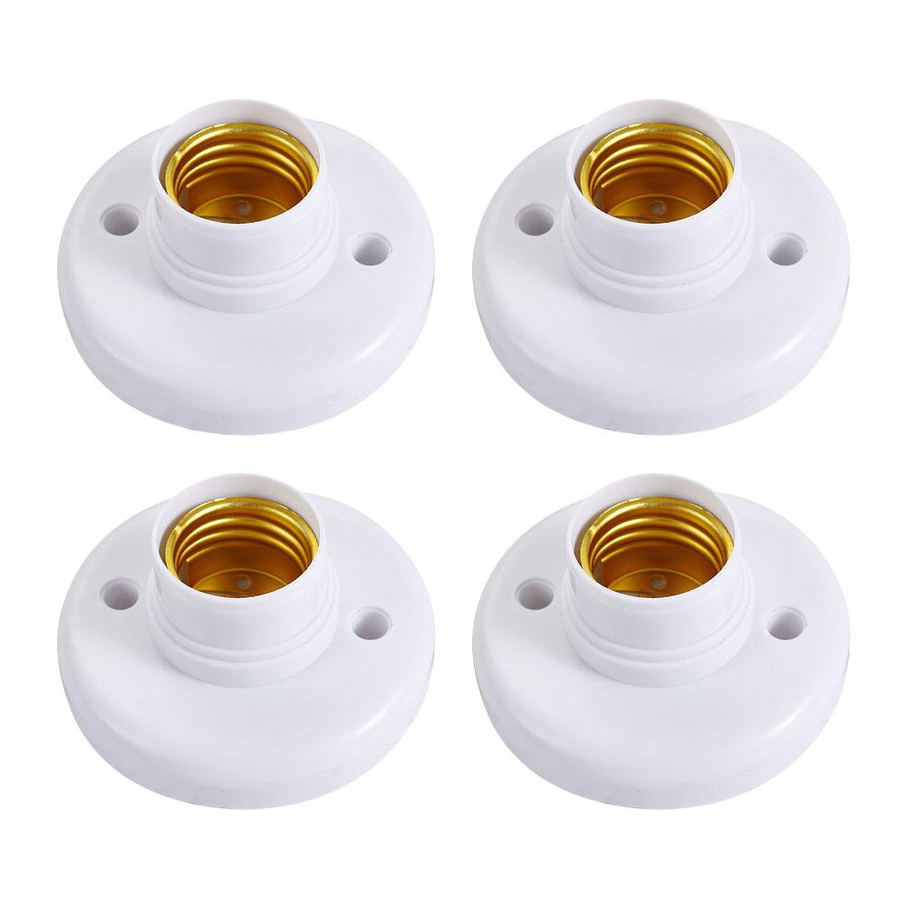 E27 Screw Cap Socket White Ceiling Lamp Holder Home Light Bulb Holder Lamp Socket Bulb Accessories