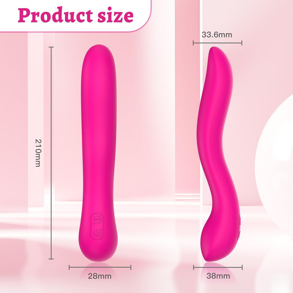 Ylove Women's Powerful G-Point Vibrator Dildo Liquid Silicone Handheld Vagina Stimulator Sex Toy for Woman