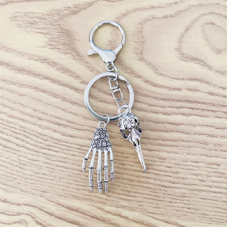 Stylish Bird Head Keychain Skull Claw Key Chain Creative Souvenir for Women Men Easily Attaching to Keys Backpacks