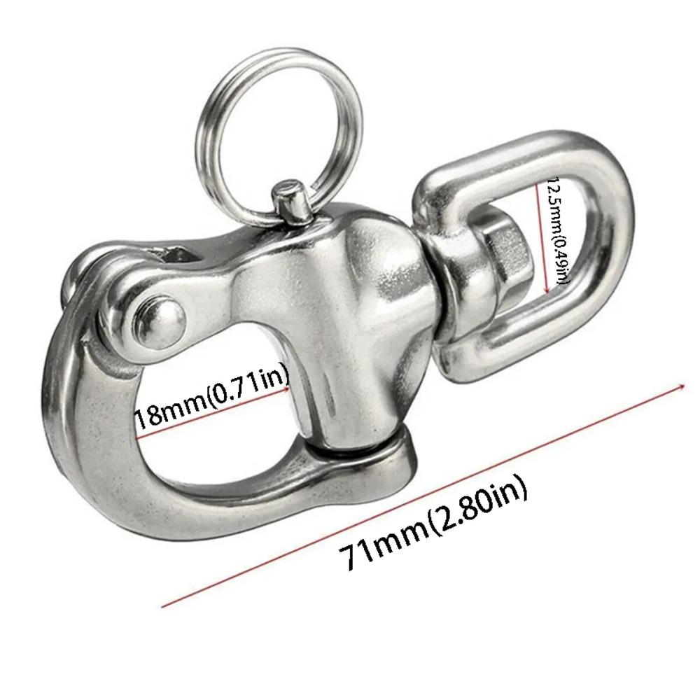316 Stainless Steel Snap Shackle Quick Release Swivel Bracket Rotary Shackle 70mm Size Rotary Spring Hook Quick Release Buckle