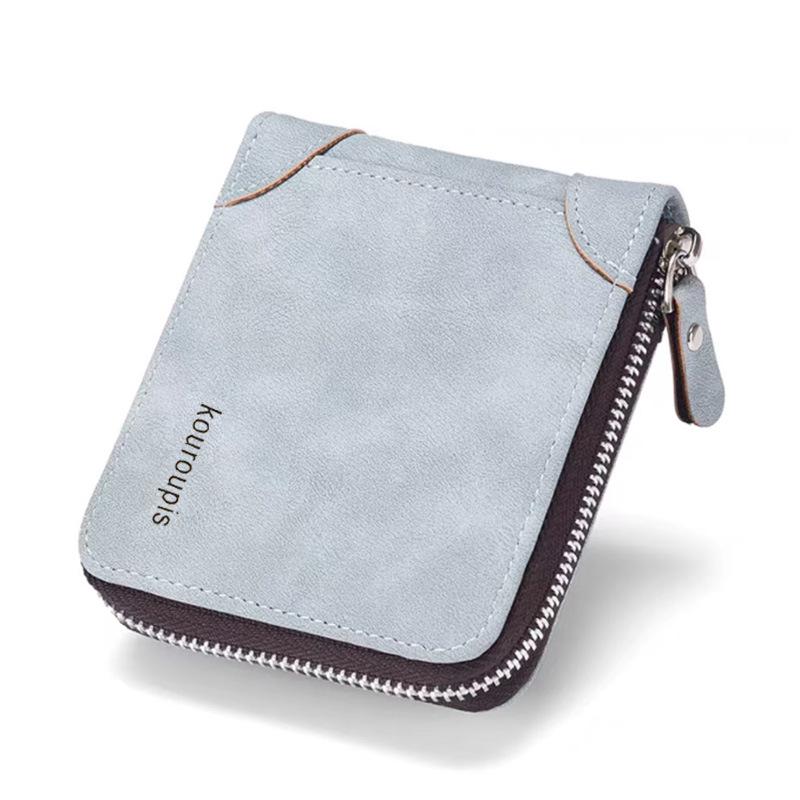 

Men s Korean Style Zipper Coin Wallet - Teen Slim Trendy Leather Card Holder