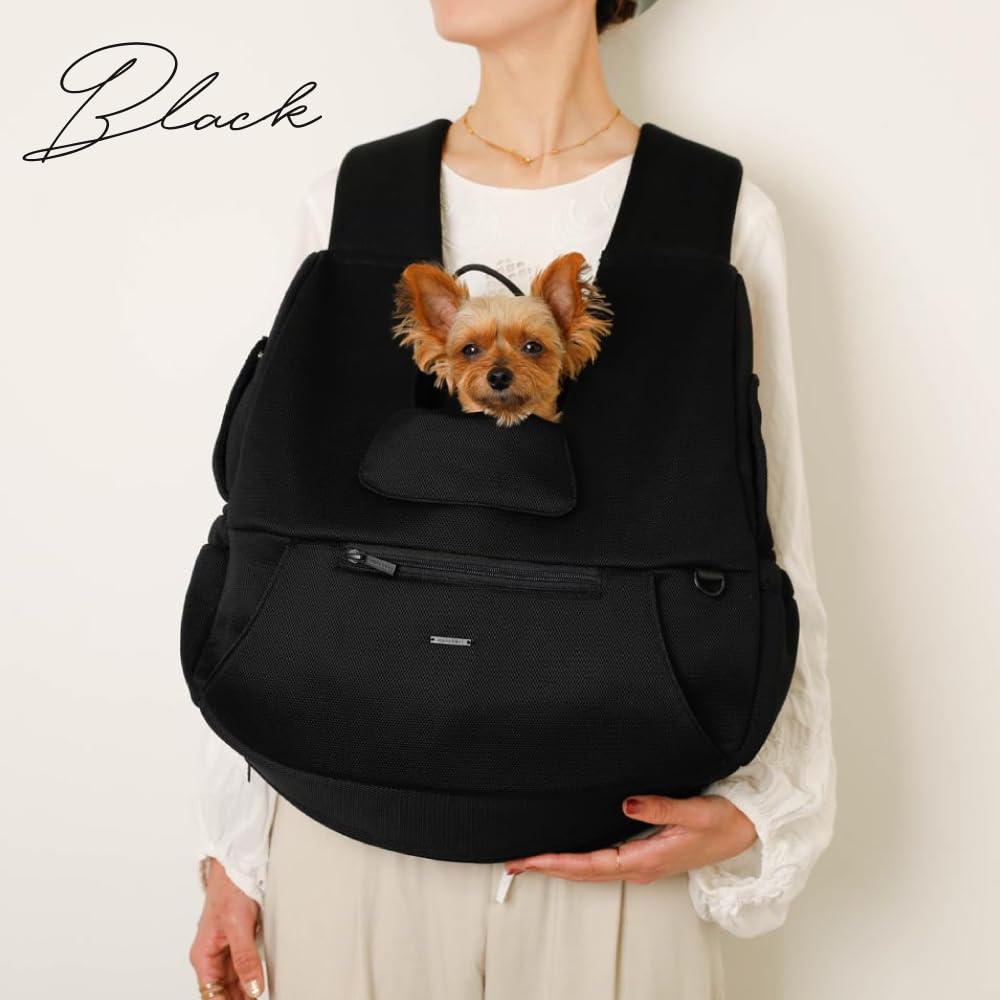 Lightweight Backpack for Dogs Popular Brand for Toy and Small Dogs monchéri Mesh-Front (Black/Medium) - Cute, Stylish, Poodles, Chihuahuas,