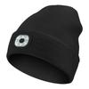 LED lue lue med lys unisex varm vinterlue USB oppladbar hodelykthette vinterstrikket nattbelyst lue lommelykt