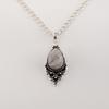 Black Rutile Gemstone 925 Sterling Silver Jewelry Designer Pendant 1.5" For Birthday Gift PP-70-32
