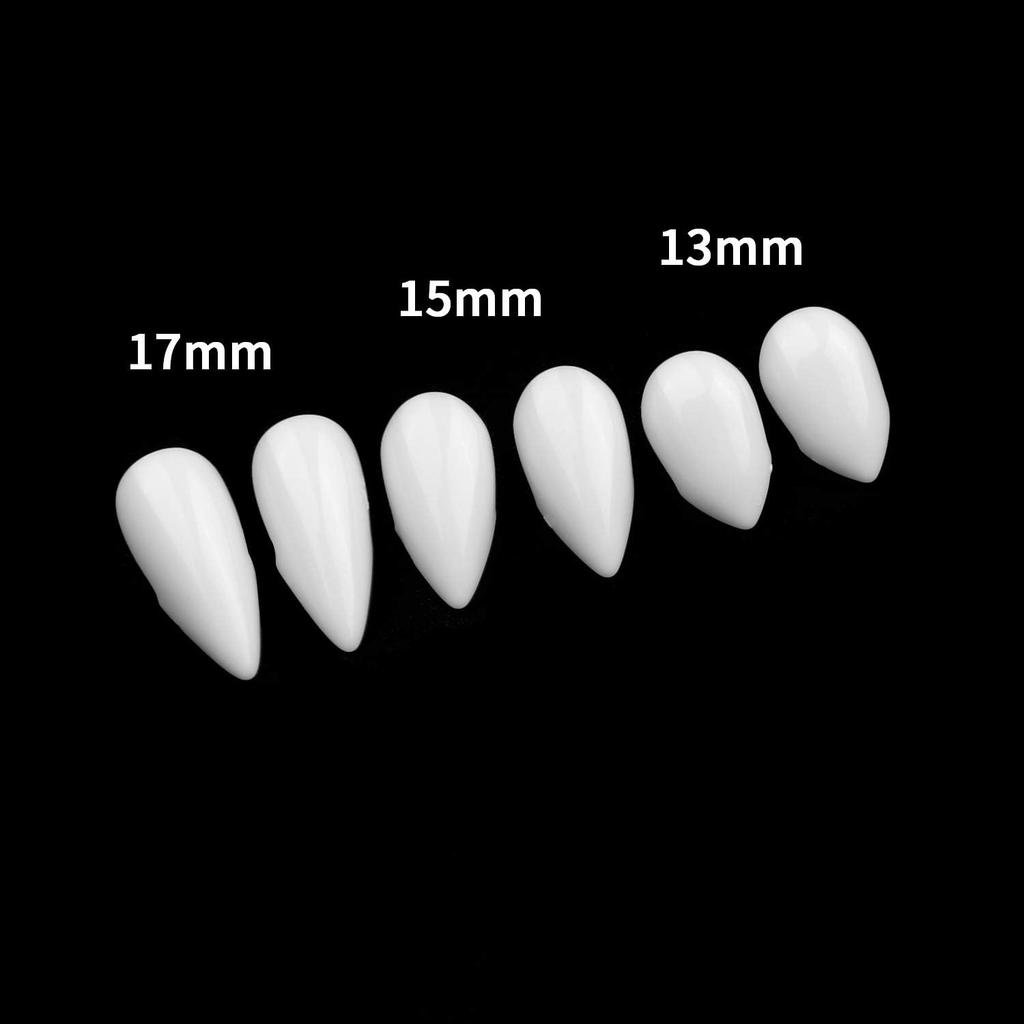Halloween Vampire Teeth 3 Pairs Horror False Teeth with 2 Teeth Glues for Halloween Cosplay Dress Up Costume Party Props