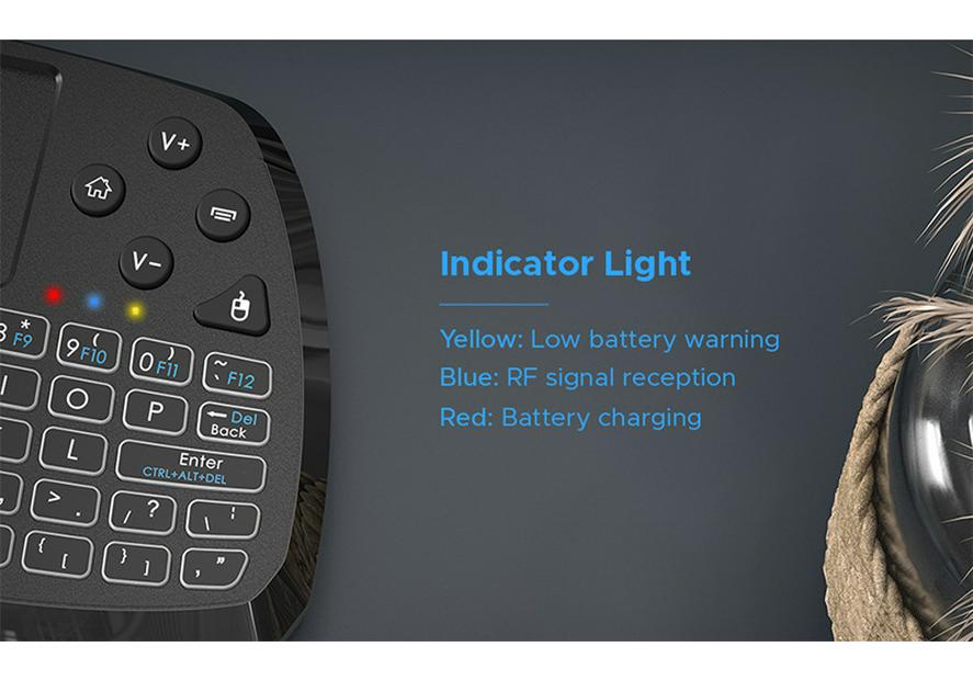 Rechargeable Wireless Backlit Keyboard & Air Mouse