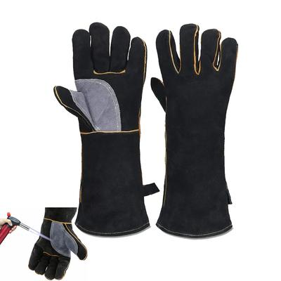Fireproof Gloves Heat Resistant Woodburner Gloves Heat Insulated Bite Resistant Gloves for Baking Grill Oven Outdoor BBQ Stove