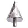 6-60mm Step Drill Bit, 12.5mm/0.5” Shank 4241 HSS Spiral Groove Drill Bit for Wood, Plastic, Thin Metal Sheet