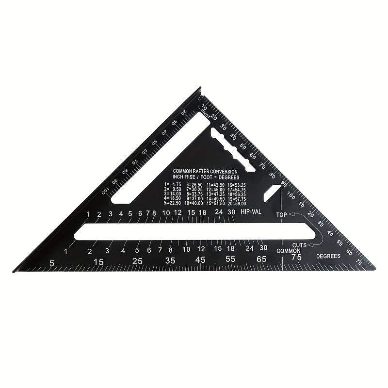 New 7 Inch Triangle Ruler Measurement Tool Carpenter Tools Inch Metric Angle Ruler Speed Square Woodworking Tools