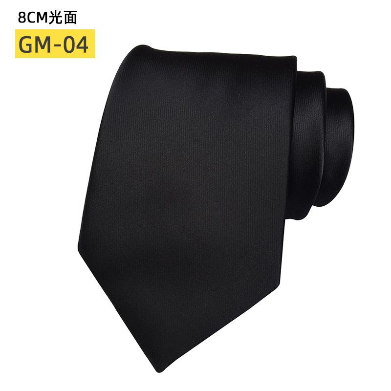 Classic Monochrome Satin Tie Business Casual Versatile Wedding Tie