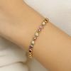 Waterproof Luxury Gold Color  Bangle Handmade Round Shape Cuff Bracelet  Female Lady Girl