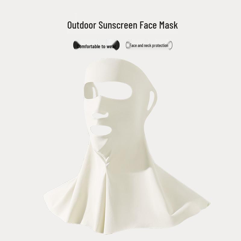 2026 Women's Cooling Ice Silk Sunscreen Mask for Face, Neck & Back Protection