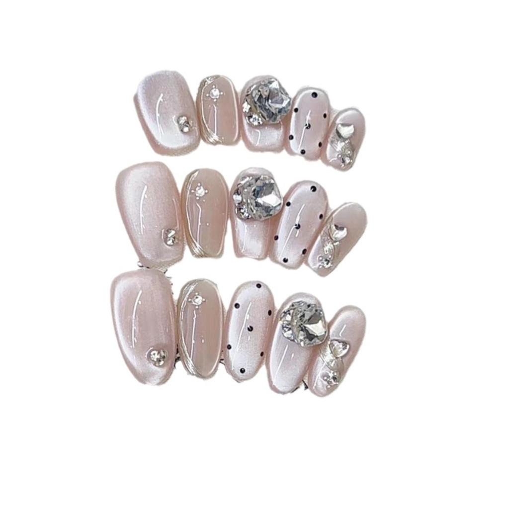 Pure Handmade Phototherapy Wear Armor Moonlight Handbook Finished Product Reusable Nail Art Patch Detachable Cat