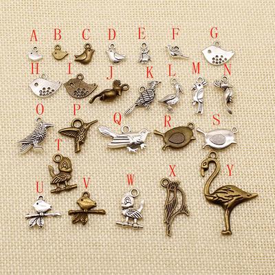 25 Stück Silber Vogel Charm Mix Charm Anhänger Metallanhänger zur Schmuckherstellung HJ073
