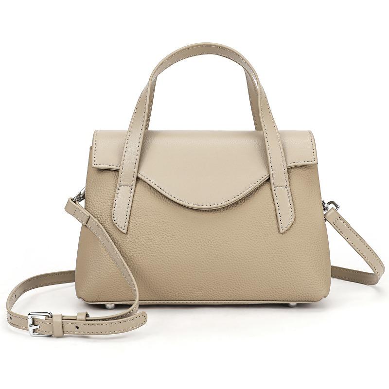 Genuine Leather Simple Ladies' Handbag Top Layer Cowhide Single-shoulder Bag Casual Crossbody Bag