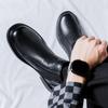 Mode Frühling Herbst Designer Chelsea Boots Mann Britischer Stil Mode Lässig Einfarbig Plateau Schuhe Männer Weiche Leder Stiefeletten
