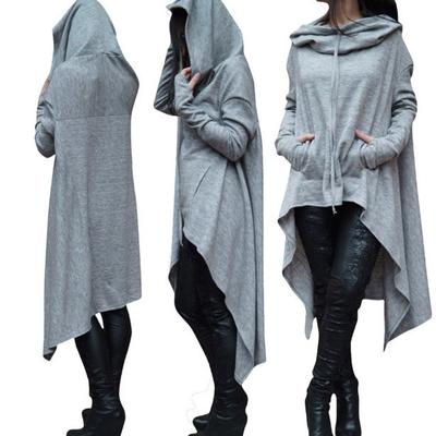 Fall/Winter Wish Amazon New Arrivals Women's Long Hooded Sweatshirt Solid Color