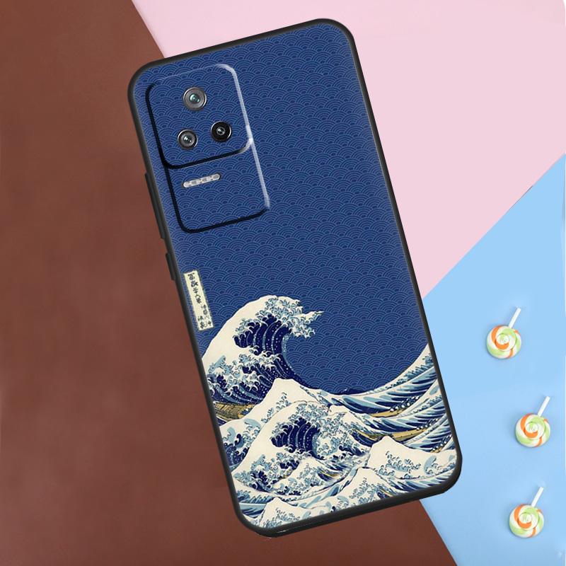 Japanese Great Wave of Kanagawa Case For POCO X6 Pro X3 X4 X5 F5 Pro F3 M5s Cover For Xiaomi 13T 14 13 Pro 11T 12T 12 Lite