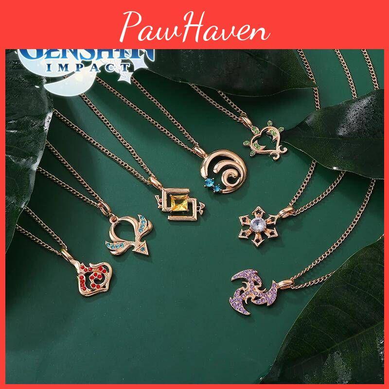 Stunning Genshin Impact Vision Necklace 18+2in Chain With 2-3cm Pendant