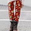 Women's Christmas Print Slim Fit Elastic Yoga Casual Pants