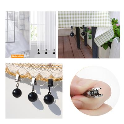 Außen-Vorhanggewichte, strapazierfähige Gardinen-Gewichte mit Metallclip für Duschvorhänge, Tischdecken und Gartenfahnen