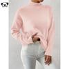 P17511 Semi-High Neck Knit Sweater