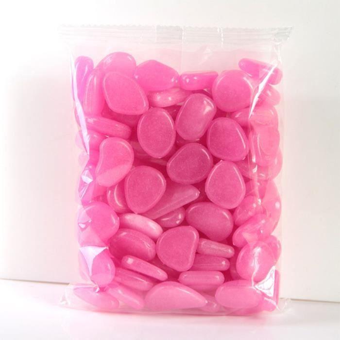 Decorative Pebbles - Fluorescent Stone - 100PCS - Non-toxic Resin - Purple Color