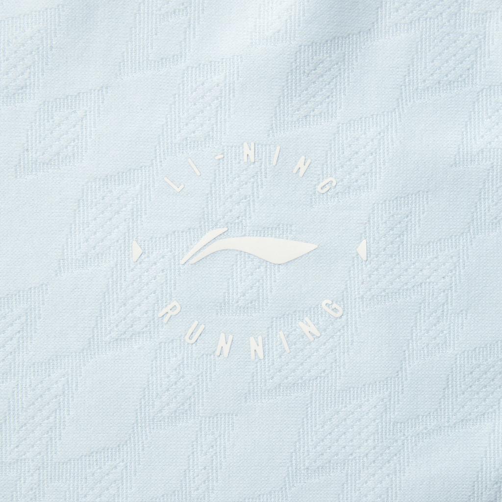 Li Ning Running Series Solid Color Round Neck Comfortable Breathable Versatile Short Sleeve T-Shirt Women Tops Cloud-Porcelain-Blue ATSV366-3