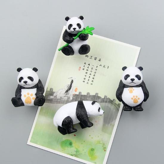 Panda Refrigerator Magnet Decoration Po Wall Message Sticker Room Souvenir Decoration Set