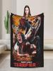 Terrifier Horror Movie Super Warm Plush Throw Blanket for Kids and Adults Flannel Sofa Bedspread Cover for Couch Chair