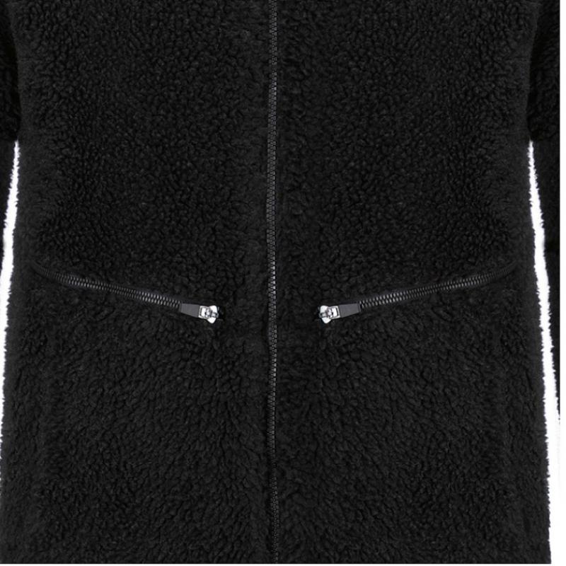 Mountia Men S Mock reverSible Boa Fleece Jacket Dark Charcoal