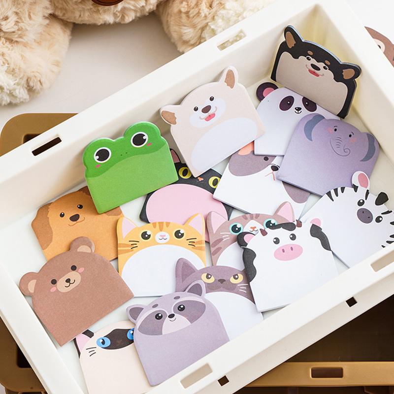 Lovely Animal Shaped Blank Sticky Notes Note Cards Note Paper Memo Pad