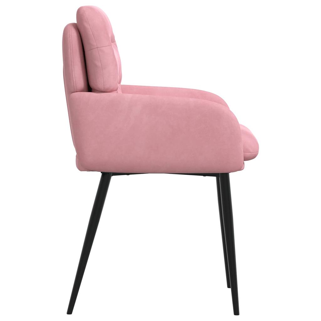 Dining Chairs 2 Pcs Velvet Pink 59 X 59.5 X 90 Cm
