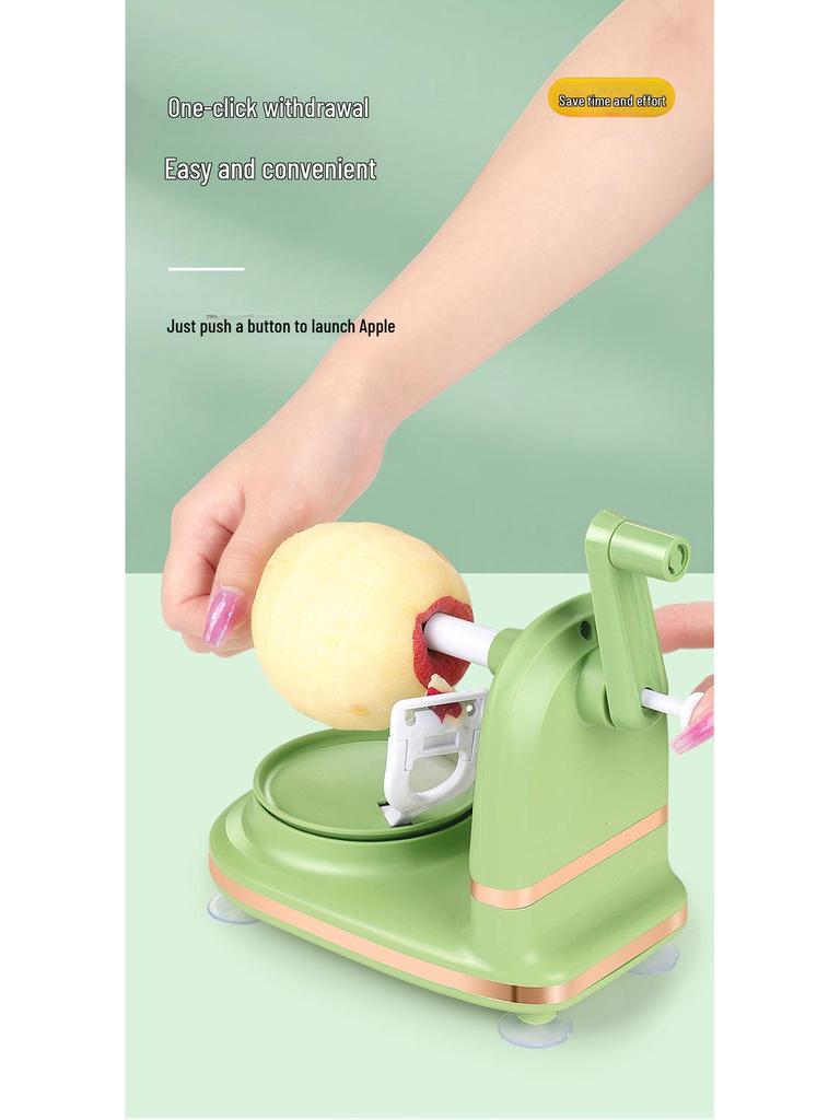 Multi-function Hand-cranked Apple and Pear Peeler for Easy Fruit Peeling.
