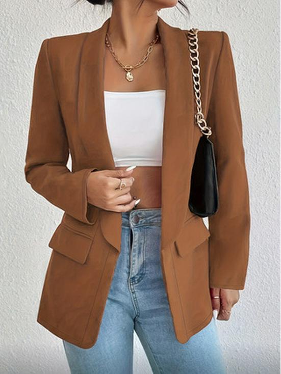 Women's Multi-color Slimming Long-sleeve Casual Suit Jacket - European American Style