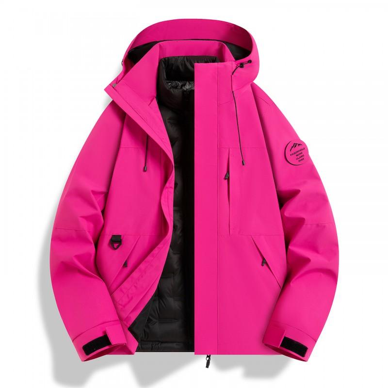 3-in-1 Waterproof Windproof Hiking Jacket With Removable Fleece Liner Men Women Outdoor Trekking Camping