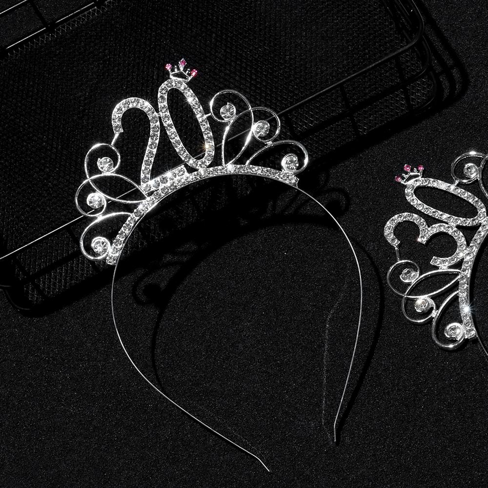 Decor Crystal Crown Tiara Birthday Party Decoration Diadem Hair Jewelry Birthday Crown Headband
