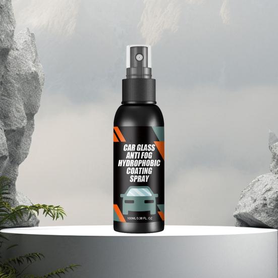 100ML Car Windshield Spray Clear Vision Long-lasting Effect Rearview Mirror Visibility Enhancer Car Glass Waterproof Anti Fog Coating Agent Spray