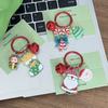 Cute Christmas Keychain Cartoon Creative Pendant Kawaii Acrylic Keyring
