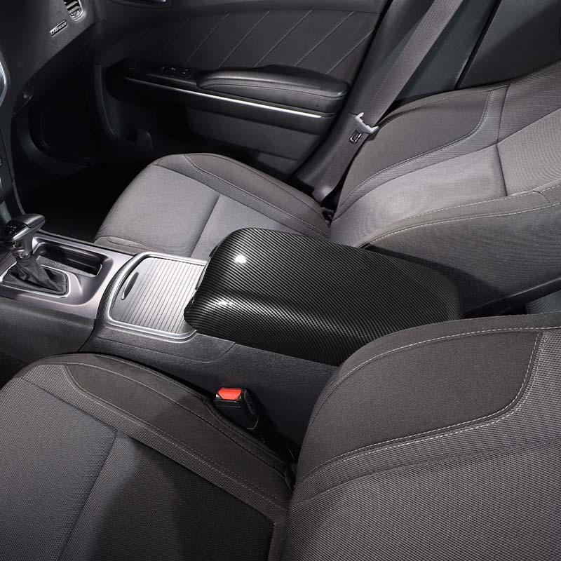 ABS Armrest Box Decorative Panel Decoration Cover Sticker For Dodge Charger 2011 Up For Chrysler 300C 2011 Up Car Interior Accessories