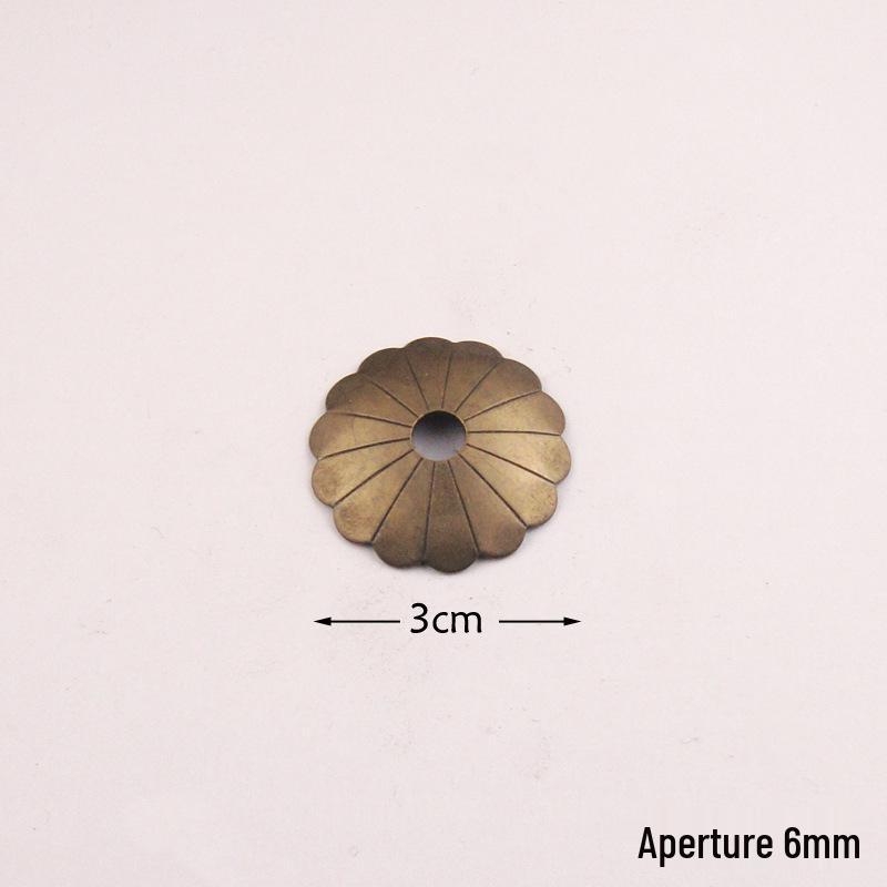 Antique Chinese Copper Plum Blossom Pull Handle and Gasket for Furniture Decoration