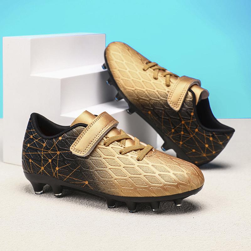 Football Shoes Shattered Nails Spikes Youth Velcro Children's Elementary School Sports Training Competition Shoes