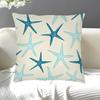 Starfish Throw Pillow Cushion Cover Decorative Home Decor Beach Nautical Coastal Pattern Fabric Pillowcase Cushion Case
