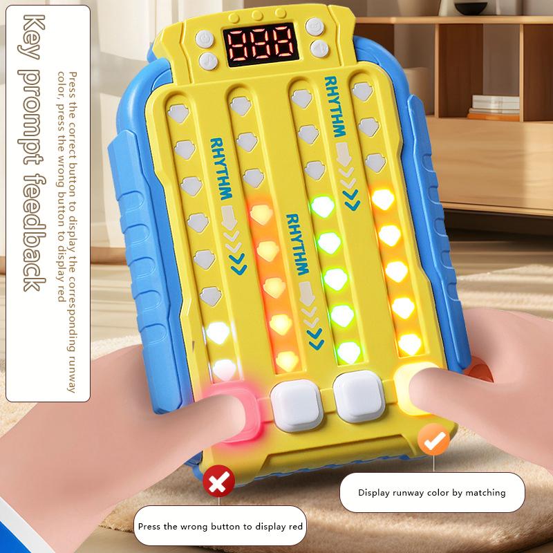 1 Adet Montessori Seyahat Oyuncak Elektronik Müzik Ritim Puzzle Oyunu Makinesi Işıklı Eğitimsel Duyusal Hızlı Basmalı Masa Oyunu