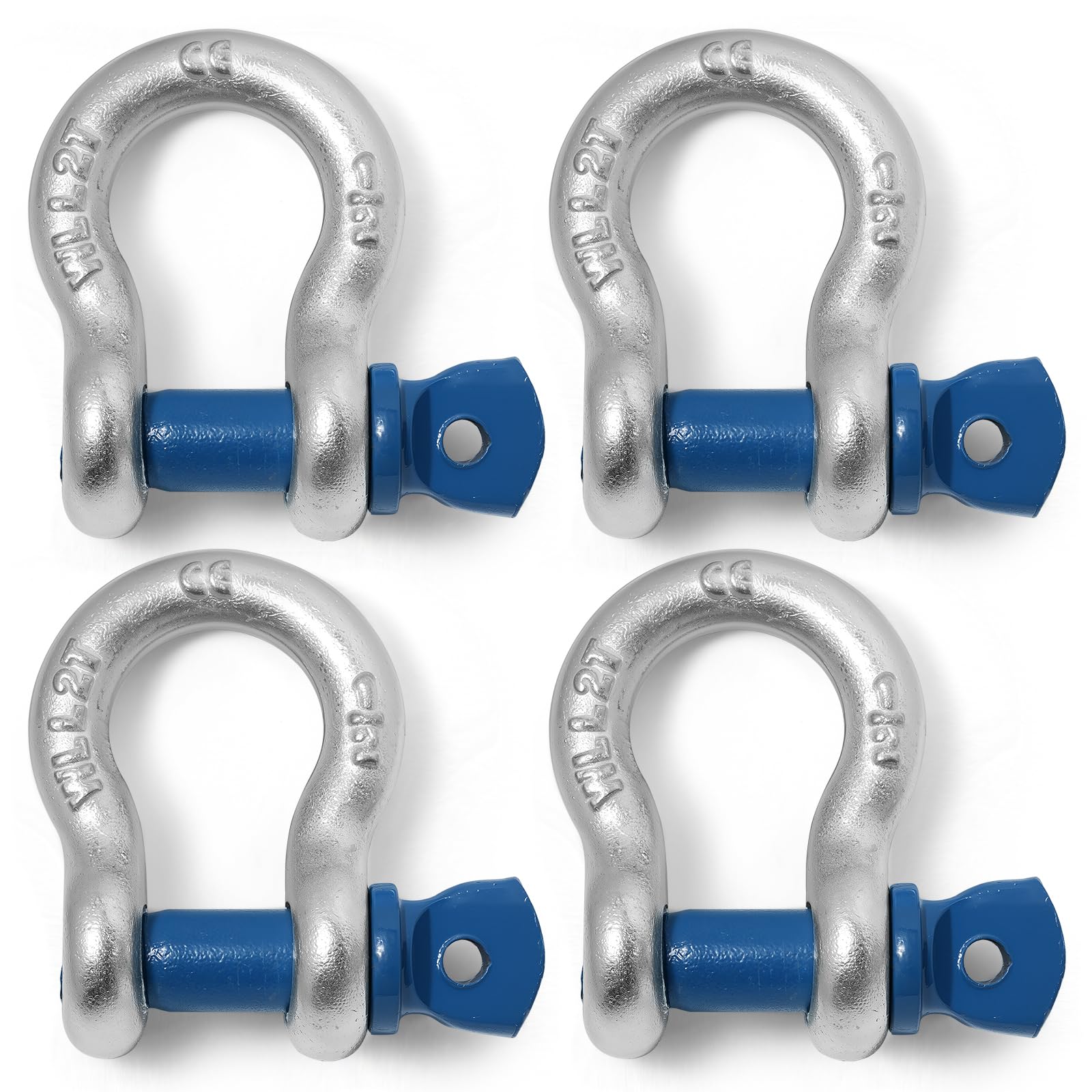 

Sondsilen Forged Shackles, 2t Bow-shaped Towing Hooks, Lifting Hooks, 2-ton Capacity, Connecting Hardware, Set of 4