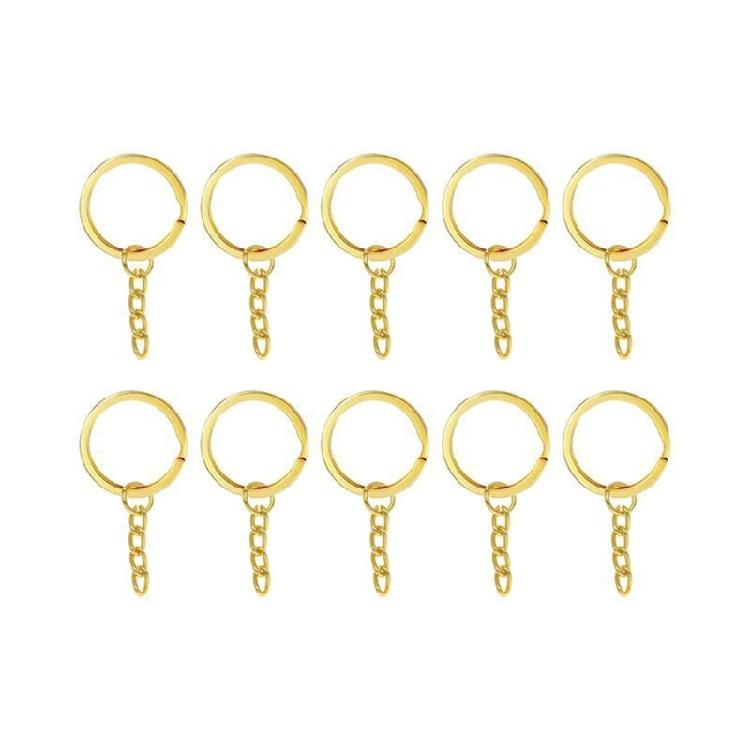 Metall-Schlüsselring-Ring 100 Offene Biegeringe 100 Schraubösen Split-Schlüsselring