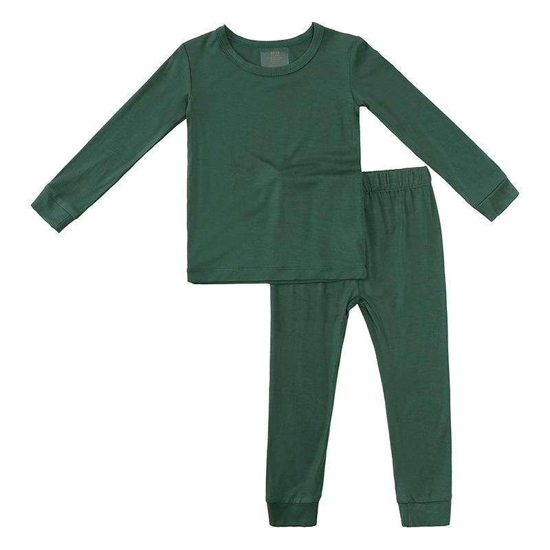 Bamboo Fiber Kids Boys Girls Clothes Set Breathable Pajamas Short Sleeve Top+Shorts Baby Loungewear Children's Sleepwear